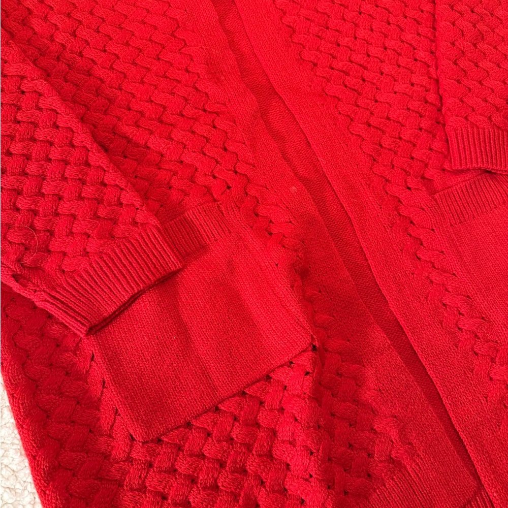 Maurices Cozy Cardigan Collection - Red, Brown, Gray. Size XL. - Picture 4 of 9